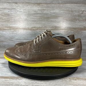 Cole Haan Men’s Lunargrand Long Wingtip Oxford Dress Shoes Ironstone Size 10 M